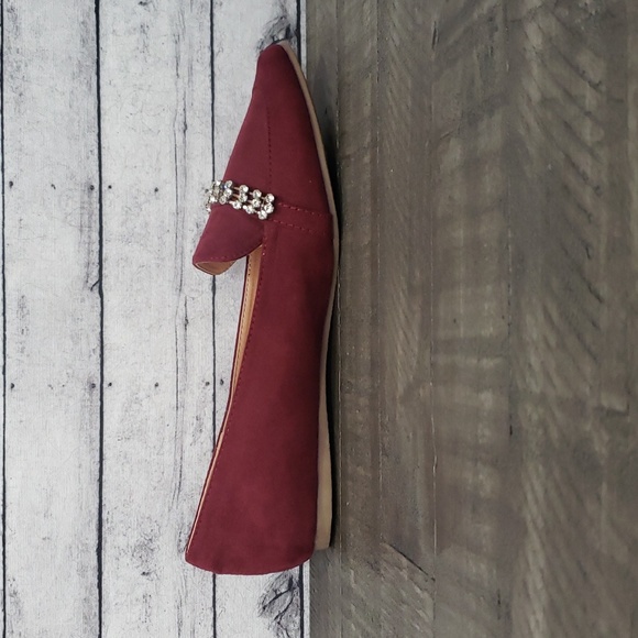 JourneeCollection-Kyrah Faux Suede Pointed Toe Rhinestone Loafer Size 8M - Picture 8 of 9